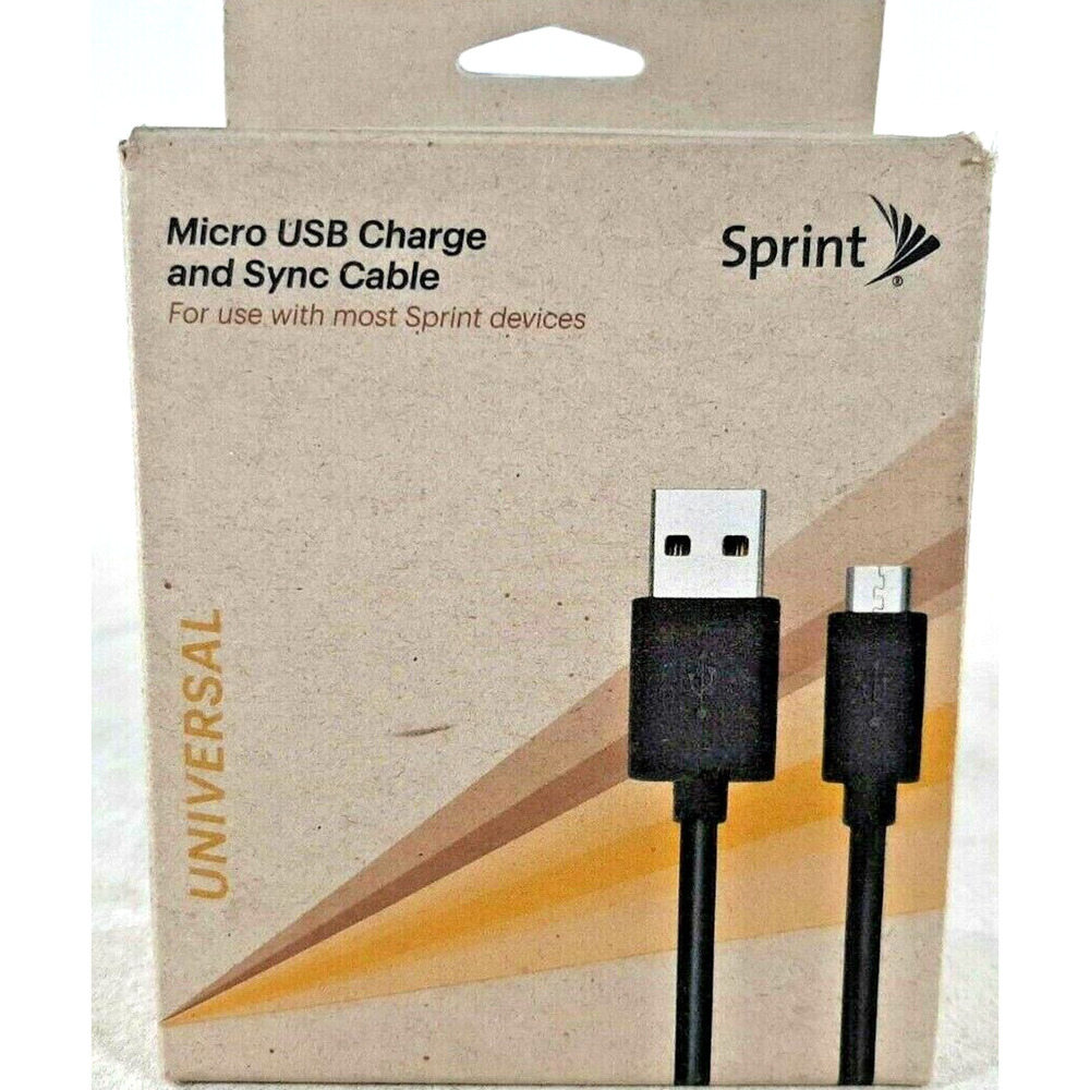 Sprint Micro USB Charge and Sync Cable 5ft Black